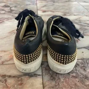 Agl Shoes Agl Stella Studded Navy Blue Sneakers Size 65 Poshmark